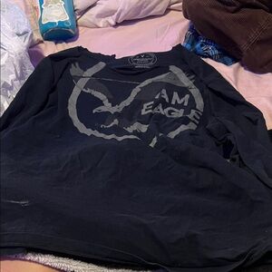 American Eagle Outfitters Black Long Sleeve Tee